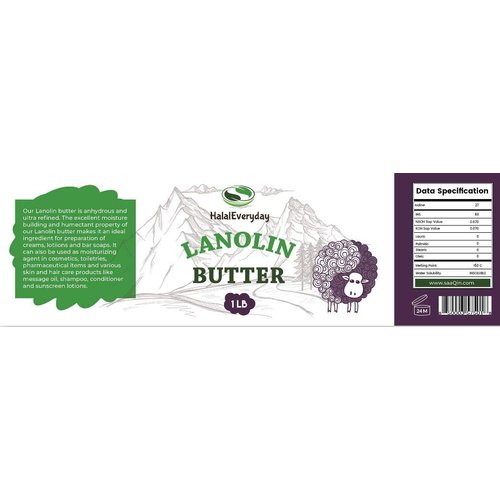 SAAQIN Lanolin (Anhydrous) - Ultra Refined Butter - Use for Lotion, Cream, Lip Balm, Oil, Stick, or Body Butter 1/2 Lb