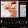 ASONRL 500Pcs Clear Duck Nail Tips, 10 Sizes Pre Shaped Professional Duck Nail Tips Press Ons Half Cover Acrylic Soft Gel Nail Tips for Nail Extension Home DIY Nail Salon with Box
