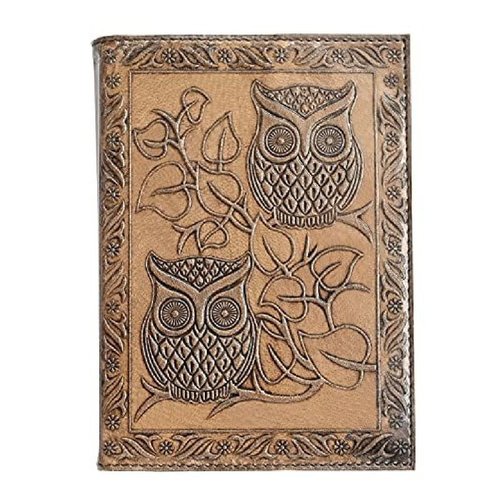 Owl Journal, Leather Owl Emboss Journal, Leather Journal for Men, Leather Journal for Women, Handmade Paper Journal, Leather Notebook, Leather Sketchbook by M&N DESIGNS
