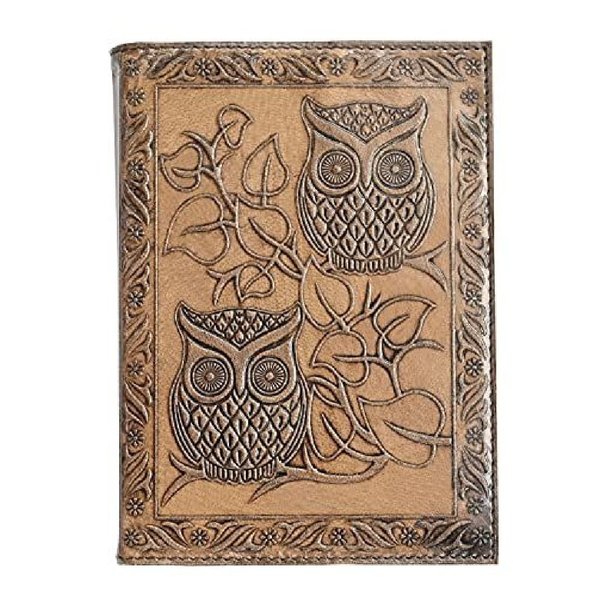 Owl Journal, Leather Owl Emboss Journal, Leather Journal for Men, Leather Journal for Women, Handmade Paper Journal, Leather Notebook, Leather Sketchbook by M&N DESIGNS
