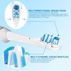 Sensitive Replacement Electric Replacement Toothbrush Heads (16 Count) Dual Clean Rotating Sets Compatible with Braun Oral B Cross Action Power
