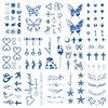 Semi-permanent Tiny Tattoos, 15-Sheet Long Last Waterproof Small Cute Tattoos, Plant-Based Ink Fake Tattoos Sticker for Adult Children