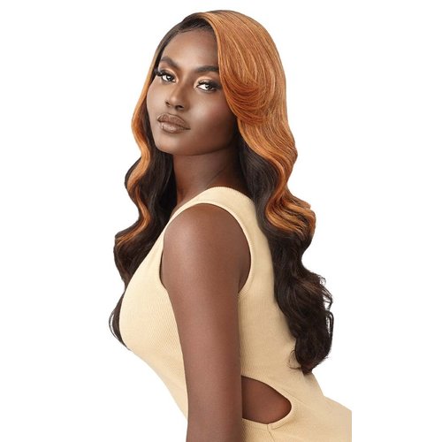 Outre Color Bomb Synthetic HD Lace Front Wig - LEVANA, Long Loose Wave Hair Wigs with High Heat R...