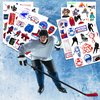8 Sheets (96PCS) Ice Hockey Temporary Tattoos Sports Themed Birthday Party Supplies Favors Decorations Decor Stickers for Kids Gifts Classroom School Prizes Rewards