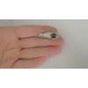 Small dark blue or green stone metal alligator hair clip fine thin hair (Primary color: Deep blue)