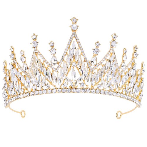 Didder Tiaras and Crowns for Women Gold Tiara Halloween Gothic Crown Prom Queen Crowns for Women Quinceanera Princess Crown Tiaras for Girls Pageant Birthday Party Crown Wedding Headpiece Tiaras for
