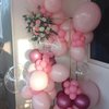 Pink Balloon Garland Arch Kit,120PCS Light Pink Metallic Pink with Pink Confetti Balloons,for Birthday,Baby Shower,Princess Wedding Party Decorations