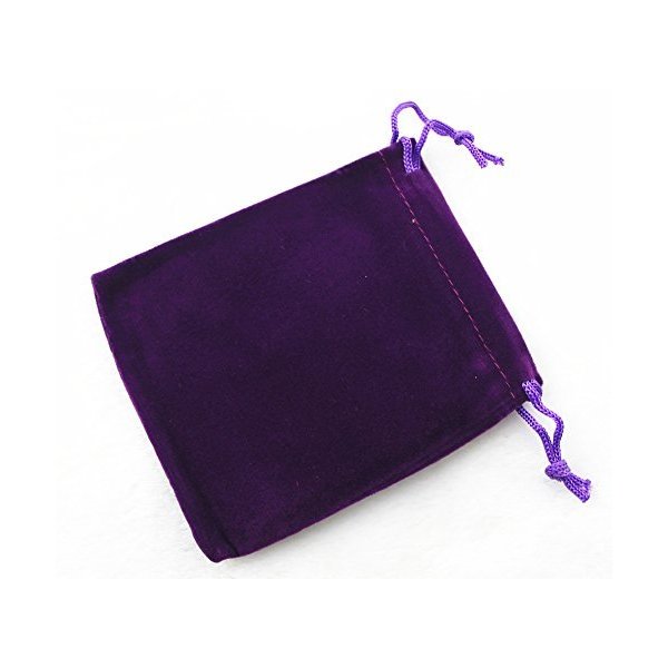 AEAOA 3.6x4.8 Inches Pack of 25 Purple Velvet Gift Bags Drawstring Jewelry Pouches Candy Bags Wedding Favors