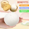 2 Pcs Dumpling Squishy Dumpling Stress Ball Squeezing Adult Stress Relief Toy White Steamed Stuffed Bun for Birthday Gifts, Partied, Etc.