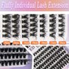 Fluffy Lash Clusters 3D Volume Lash Extensions 40D DIY Cluster Eyelash Extensions 280Pcs Wispy Individual Lashes Mink Look by FOINEMYED(10-16mm, D Curl)