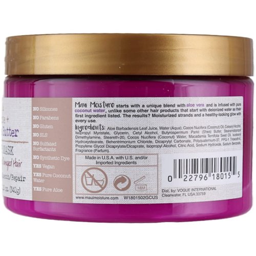 Maui Moisture Shea Butter Hair Mask 12 Ounce (Pack of 2)