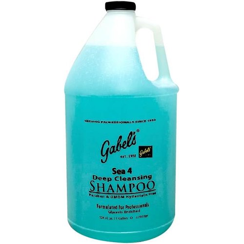 Gabel’s Deep Cleansing Shampoo Sea 4 (1 Gallon) Formulated for Professional Use Authentic Direct with Sealed Protection with black logo label