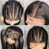 JUBOTIN 26 Inch Straight Lace Front Wigs Human Hair 180% Density 13x6 HD Lace Front Human Hair Wigs for Black Women Human Hair Glueless 13x6 Lace Front Wigs Human Hair Pre Plucked Human Hair Wig