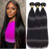 Human Hair Bundles 16 18 20 Inch Straight Bundles Human Hair 10A 100% Unprocessed Virgin Brazilian Hair 3 Bundles Weave Bundles Human Hair Extensions Natural Color (16 18 20 Inch, Straight Hair)