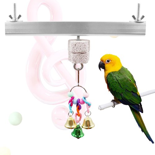 Bird Parrot Toys, Hanging Parrot Pulley Toy With Mineral Stone Molar, Bird Chewing Toys, Bird Calcium Teeth Grinding Toys, Suitable for Birds Parrots Parakeets Cockatiels African Grey Parrot Conure