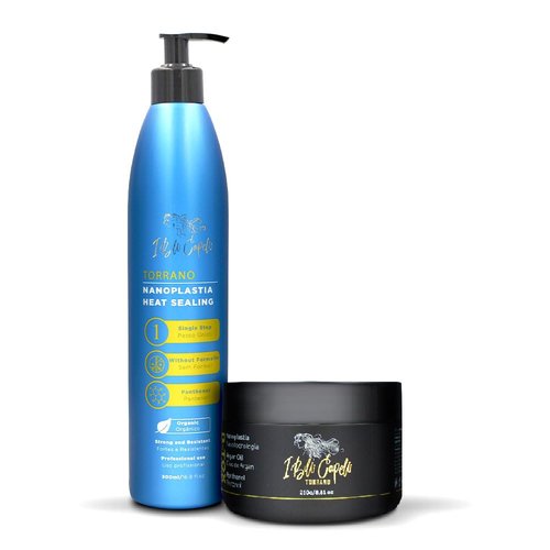 I Belli Capelli Torrano Keratin Hair Treatment Kit - Formaldehyde-Free Straightening with Nanoplastia and B-tox (2 Pack)