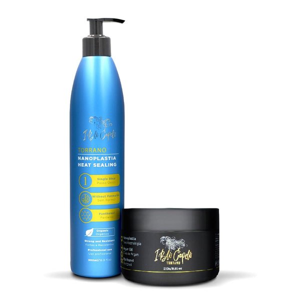 I Belli Capelli Torrano Keratin Hair Treatment Kit - Formaldehyde-Free Straightening with Nanoplastia and B-tox (2 Pack)