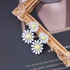 Sttiafay Vintage Resin Daisy Flower Earrings White Flower Stud Earrings Acrylic Daisy Dangle Earrings Boho Sunflower Flower Earrings Jewelry for Women