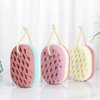 KECUCO 3 Pcs Bath Sponge for Women, Men, Adults, Kids. Sponge Loofah Body Scrubber Shower Sponge for Body Wash Bathroom, Body Sponge Bathing Accessories(Small Sizes)