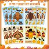Erweicet Thanksgiving Party Favors 80PCS Turkey Glasses Stickers Tattoo Stickers Gift Bags for Kids Autumn Fall Theme Party Goodie Bag Filler Classroom Rewards