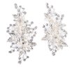 Sppry Wedding Hair Clips (2 Pcs) - Rhinestone Pearl Hair Accessories for Bridal Women (Silver)