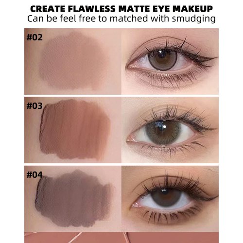 2 in 1 Glitter Matte Liquid Eye shadow, Shimmer Liquid Eyeliner & Matte Velvet Cream Eyeshadow Kit – 3 Pcs High Pigmented Eyeshadow, Create Multi Dimensional Korean Eye Makeup, Gift for Women Girl