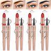 Anifer Liquid Microblading Black Eyebrow Pencil. - Waterproof, Long-Lasting, Natural, 4-Point Fork-Tip Eyebrow Pen（Black 4#）