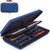 SIQUK Dice Case DND Dice Box Dice Storage Case Dice Organizer Holder with Handle Removable Slotted Tray Holds 8 Sets DND Dice for Dungeons & Dragons and Other RPG Table Games, Pure Blue