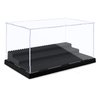 Display case for Minifigure Action Figures Blocks Dustproof , Acrylic Toys Models Display Box, Dustproof Showcase,with Movable Steps, Clear, Removable