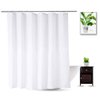 WellColor Fabric Shower Curtain Liner 70 x 74 Inch, Water Repellent Polyester Long Bathroom Shower Curtains Spa and Hotel Quality, Machine Washable, White