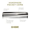 Kent Men's Beard Grooming Kit - Handmade Pocket Comb Set for Travel and Home Care, Mustache and Beard Combs