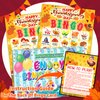 MonEnfance Thanksgiving Bingo Cards, 24 Players Cute Thanksgiving Bingo Game for Kids Adults Famliy Party Game Supplies for Classroom Shool Fall Festival