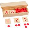 Hidoggy Montessori Cards and Counters Math Games Early Education Learning Numbers Counting Toy