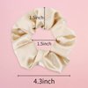 Hasoar New Smooth linen Satin Bridesmaid Scrunchies 12 pack Proposal Gifts Elastics Hair Ties Scrunchies Bachelorette Party Favors Satin Bridesmaid Gift for Bridal Wedding Parties guests (White & Sage