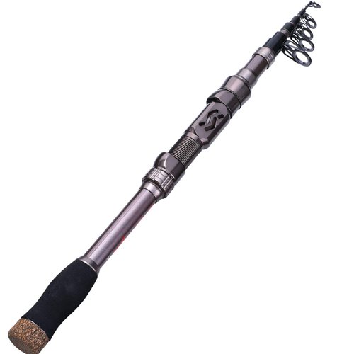 Sougayilang Telescopic Fishing Rod - 24 Ton Carbon Fiber,CNC Machined Reel Seat, Comfortable EVA Handle, Travel Fishing Rod for Bass Trout Fishing (1pcs Fishing Rod, 1.8m/5.9ft)
