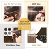 Full Shine Weft Hair Extensions Human Hair 12 Inch Weft Sew in Hair Extensions Real Human Hair 80G Color Medium Brown To Honey Blonde Mix Medium Brown Weft Ombre Brown Silky Straight Human Hair