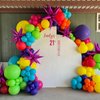 Pink Blue Purple Balloons Arch Kit, 108 Pcs Rainbow Magic Balloons Garland with Hot Pink Teal Balloon Blue Purple Yellow Latex Balloons for Kids Theme Baby Shower Birthday Wedding Party Decoration