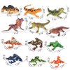 12PCS Reptile Lizard Animals Figures Mini Plastic Cold Blooded Amphibian Frog Toys Figurines Realistic Jungle Animals Chameleon Rainforest Character Toys for Prank Props School Project Easter Eggs
