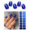 AutyaMee Semi Cured Gel Nail Strips (Blue Mirror)-20 PCS Gel Nail Stickers | Gel Nail Wraps | UV Light Required, Salon Quality & Easy to Use