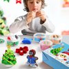 Christmas Stocking Stuffers for Kids - Christmas Crafts - Build a Snowman, Gingerbread Man, Santa & Christmas Tree - 4 Piece DIY Air Dry Clay Kit - Xmas Gifts for Girls Boys Ages 3-5 4-8 8-12
