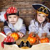 Funtery 48 Pcs Halloween Pirate Hat Pirate Party Accessories Kids Paper Pirate Costume Cap for Caribbean Cosplay(Cute)