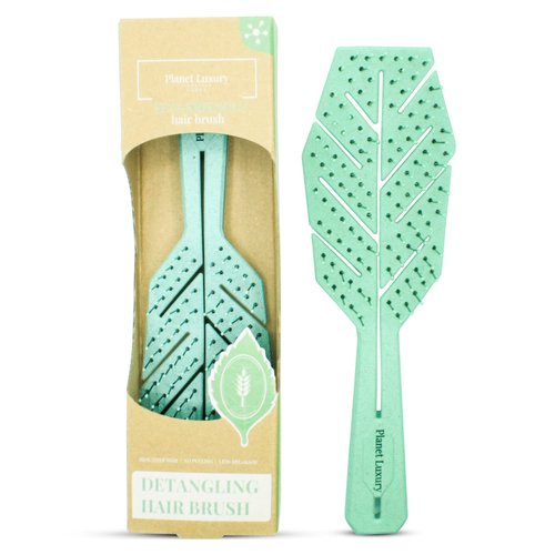 Gentle Detangling Hair Brush by Planet Luxury - 100% Bio-Friendly Tangle Brush with Extra Soft Bristles - Vented Design for Wet and Dry Hair for Women, Kids, Curly, Straight, and Fine Hair - Hair Care