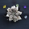 Merdia Jaw Hair Claw Clip for Women with Sharp leaves Flower | Flower Claw Clips | Hair Claw Clips for Women | Claw Hair Clips | Claw Clips Cute | Hair Clips for Girls | Color (Black,Beige and Coffee)