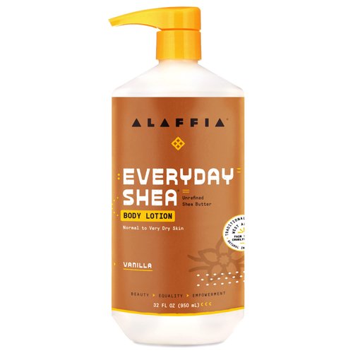 Alaffia EveryDay Shea Body Lotion - Normal to Very Dry Skin, Moisturizing Support for Hydrated, S...