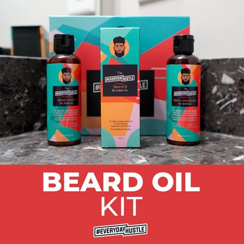 #EverydayHustle Complete Beard Oil Care Kit for Men | Beard Shampoo | Beard Oil | Beard Conditioner | Black and Mixed Men | Limited Edition