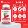 PUREFINITY Tart Cherry Gummies Raw Vegan Cherry Extract Gummy for Advanced Uric Acid Cleanse, Powerful Antioxidant with Joint Support - 60 Gummies (Pack of 2)
