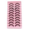 VGTE False Eyelashes Russian Strip Lashes D Curl Wispy Fluffy Natural 3D Faux Mink Lashes 10 Pairs Pack (3D T20)