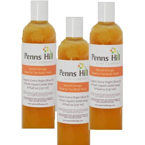Organic Liquid Extra Virgin Olive Oil Castile Soap (Orange Spice)