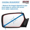 Mirror Glass Replacement + Adhesive Pads for 2009-2012 Toyota Venza Passenger Side (2010 2011 09 10 11 12)