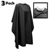 3 Pk Professional Salon Cape, Nylon salon capes for clients 3 pk capes for hair stylist With Snap Closures, Barber Cape, or Hair Cutting Cape 50 x 60 in